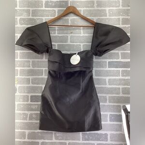 Selfie Leslie Black Magnolia Off The‎ Shoulder Mini Dress Size Small New
